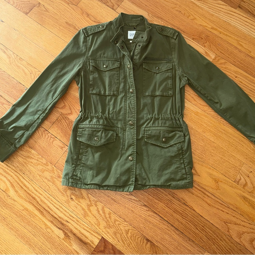 Gap army green utility jacket size small